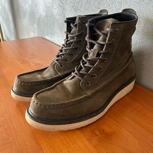 FRYE MEN'S MONTANA MOC WEDGE WORK BOOT - SOFT TOE Forest Green Size 11